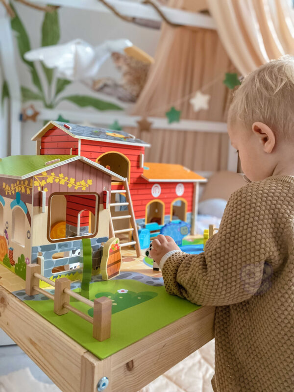 Drewniana Mega Farma stajnia obora kurnik 18 el. - WOOPIE GREEN - 005