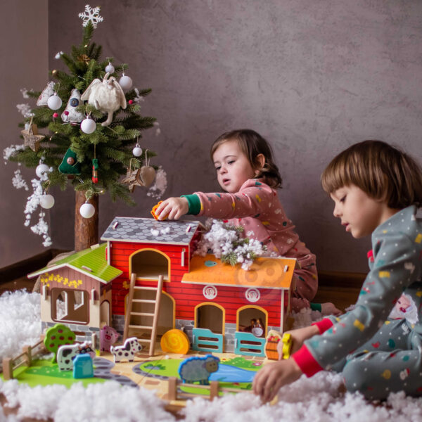 Drewniana Mega Farma stajnia obora kurnik 18 el. - WOOPIE GREEN - 012