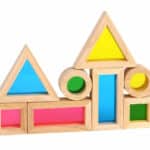 Lustrzane klocki drewniane sensoryczne FSC - Tooky Toy 8 el. - 002