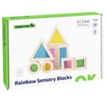 Lustrzane klocki drewniane sensoryczne FSC - Tooky Toy 8 el. - 008