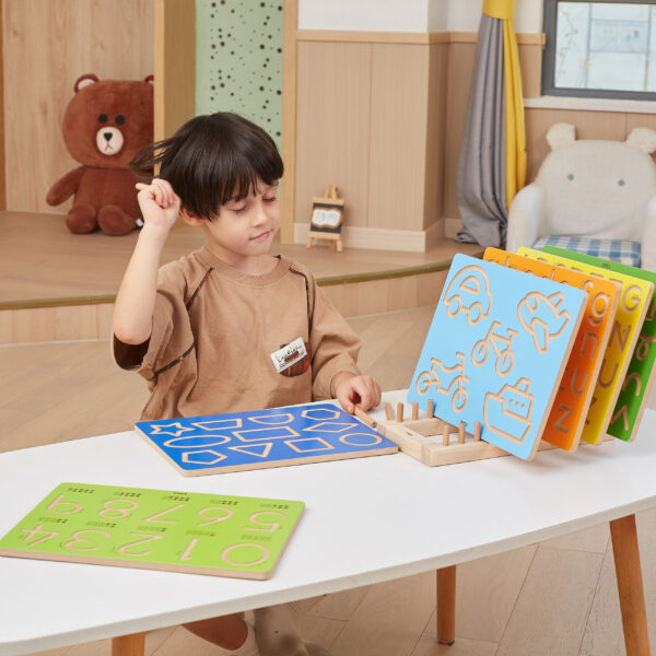 VIGA Tablica Grafomotoryczna Cyfry Nauka Pisania - 006