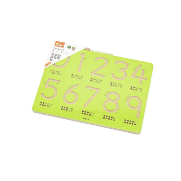 VIGA Tablica Grafomotoryczna Cyfry Nauka Pisania - 010