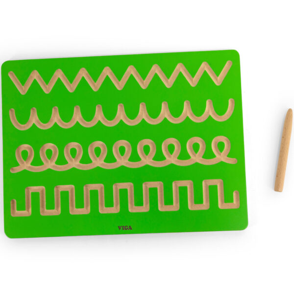 VIGA Tablica Grafomotoryczna Szlaczki Nauka Pisania - 001