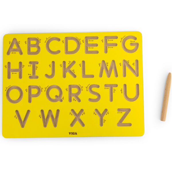 VIGA Tablica Grafomotoryczna Duże Litery Nauka Pisania - 001