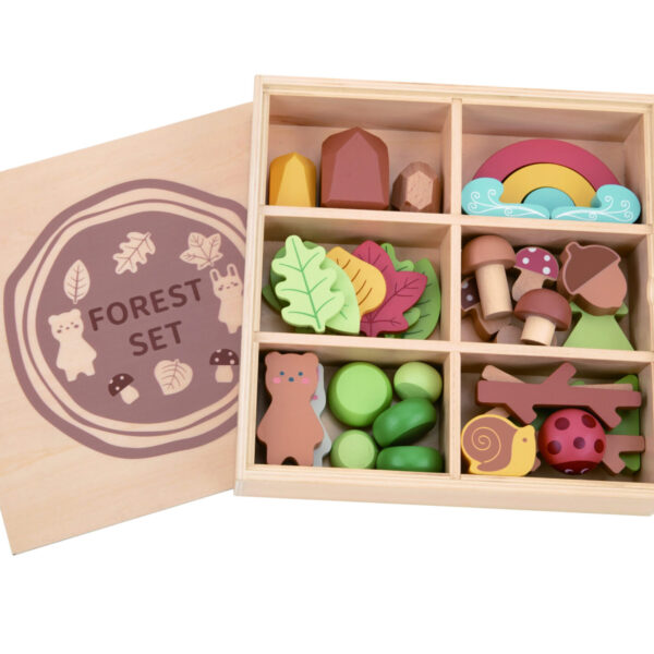 TOOKY TOY Zestaw Leśny Układanka w Stosy Klocki Figurki - 001