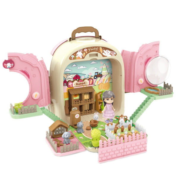 WOOPIE Królik w Plecaku 3w1 Farma Domek Ogródek - 001