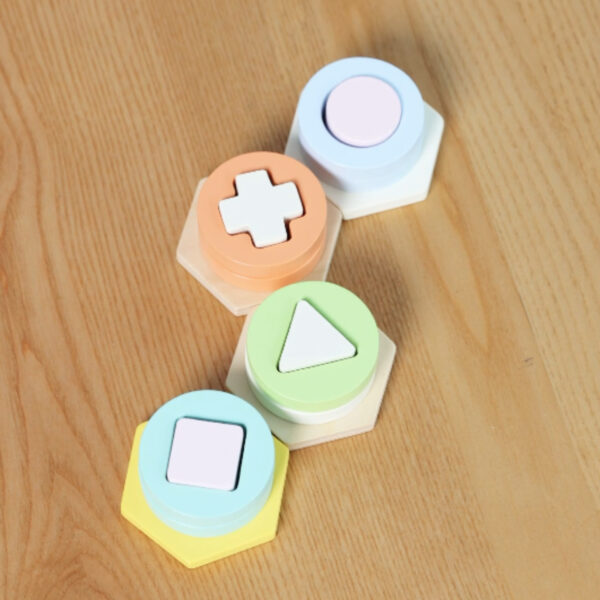 CLASSIC WORLD Sorter Montessori Kształtów i Kolorów Układanka Wieża - 003