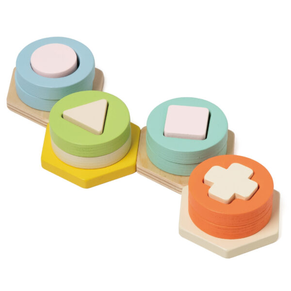 CLASSIC WORLD Sorter Montessori Kształtów i Kolorów Układanka Wieża - 007