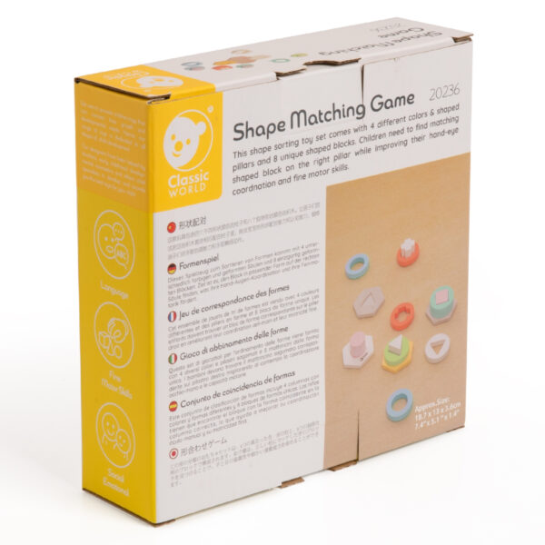 CLASSIC WORLD Sorter Montessori Kształtów i Kolorów Układanka Wieża - 011