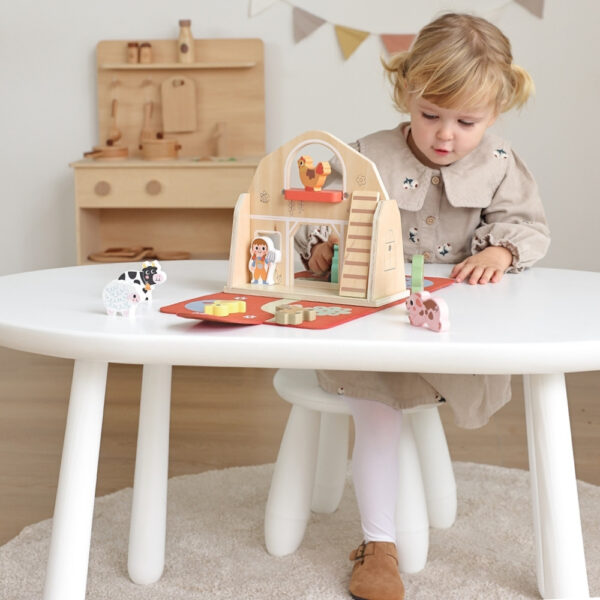 TOOKY TOY Drewniana Składana Farma w Walizce ze Zwierzątkami - 004