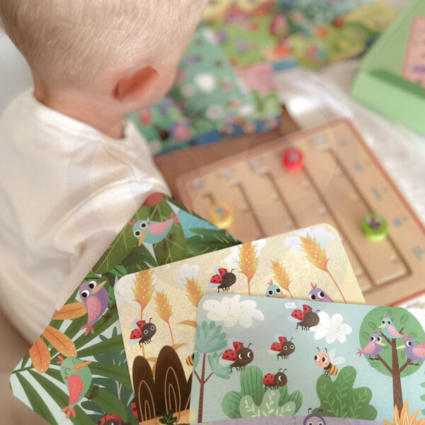 TOOKY TOY Drewniana Gra Nauka Liczenia Zwierzątka - 004