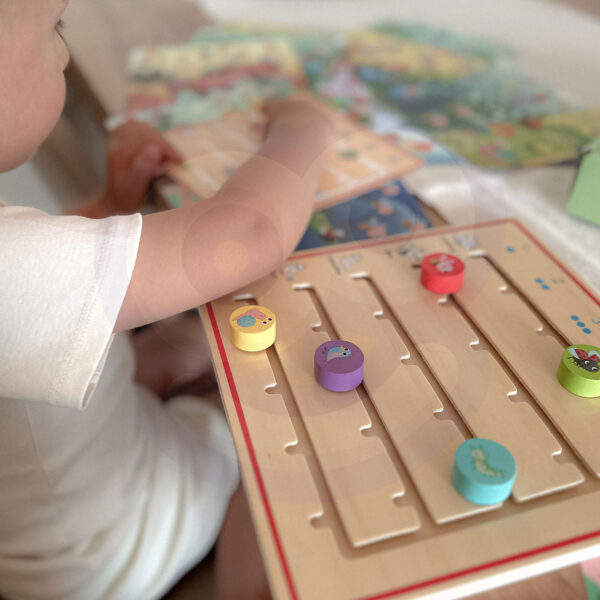 TOOKY TOY Drewniana Gra Nauka Liczenia Zwierzątka - 005