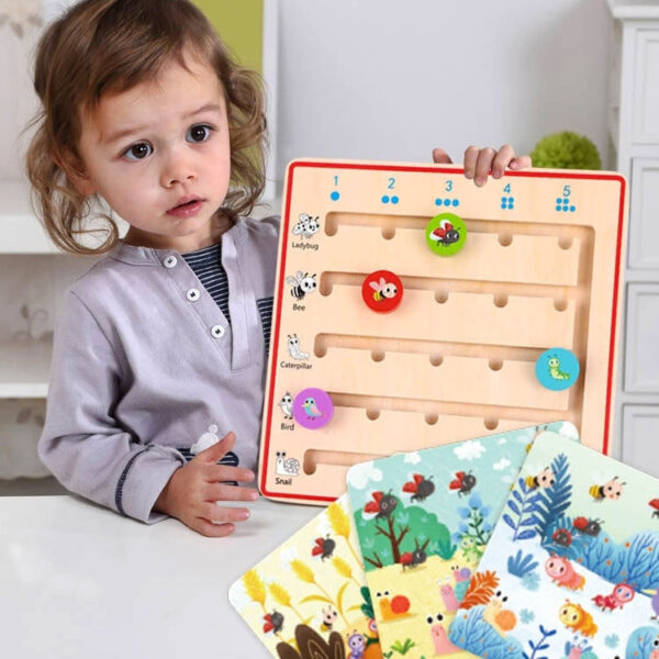 TOOKY TOY Drewniana Gra Nauka Liczenia Zwierzątka - 008