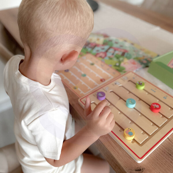 TOOKY TOY Drewniana Gra Nauka Liczenia Zwierzątka - 009