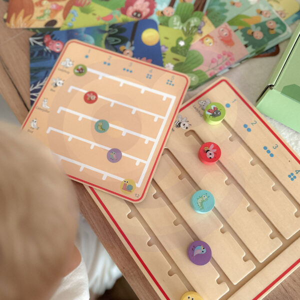 TOOKY TOY Drewniana Gra Nauka Liczenia Zwierzątka - 011