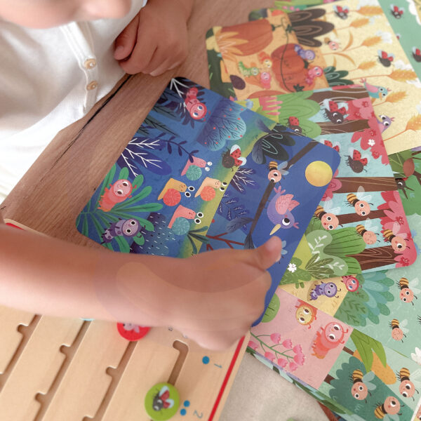 TOOKY TOY Drewniana Gra Nauka Liczenia Zwierzątka - 012