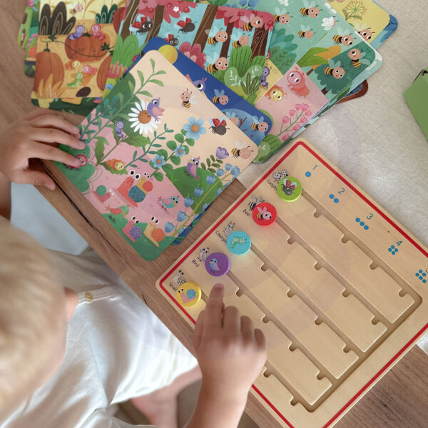 TOOKY TOY Drewniana Gra Nauka Liczenia Zwierzątka - 014