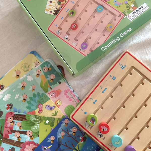 TOOKY TOY Drewniana Gra Nauka Liczenia Zwierzątka - 016