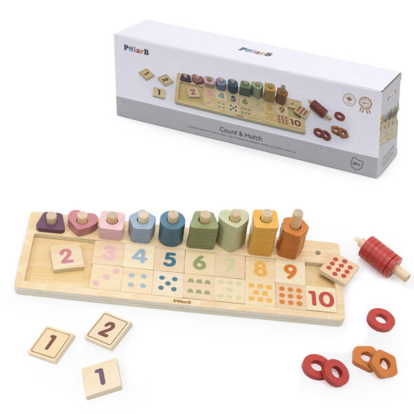 VIGA PolarB Drewniane Liczydło Sorter Nauka Liczb Montessori - 001 VIGA PolarB Drewniane Liczydło Sorter Nauka Liczb Montessori - 001