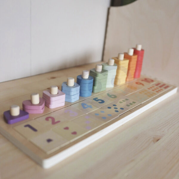 VIGA PolarB Drewniane Liczydło Sorter Nauka Liczb Montessori - 004