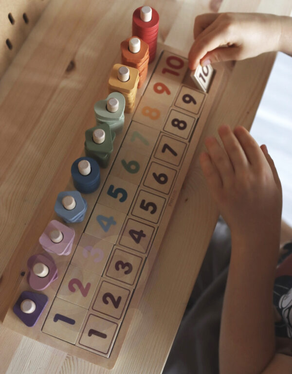 VIGA PolarB Drewniane Liczydło Sorter Nauka Liczb Montessori - 008