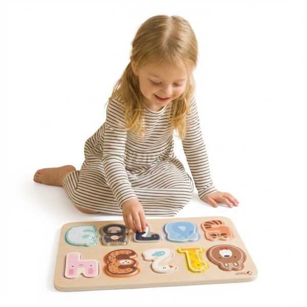 CLASSIC WORLD Drewniane Puzzle Numeryczne Cyferki Montessori 11 el. - 001