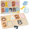 CLASSIC WORLD Drewniane Puzzle Numeryczne Cyferki Montessori 11 el. - 002