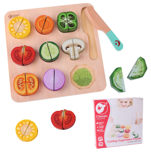 CLASSIC WORLD Drewniany Zestaw do Krojenia Warzyw - 002