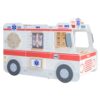 VIGA Duży Drewniany Ambulans Zestaw Karetka Małych Ratowników Akcesoria 25 el. - 002