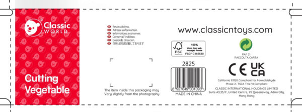 CLASSIC WORLD Drewniany Zestaw do Krojenia Warzyw na Rzepy 16 el. - 012