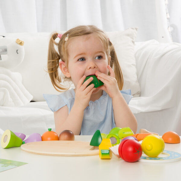 CLASSIC WORLD Drewniany Zestaw Do Krojenia Owoców na Rzepy - 003