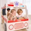 VIGA Duży Drewniany Ambulans Zestaw Karetka Małych Ratowników Akcesoria 25 el. - 007