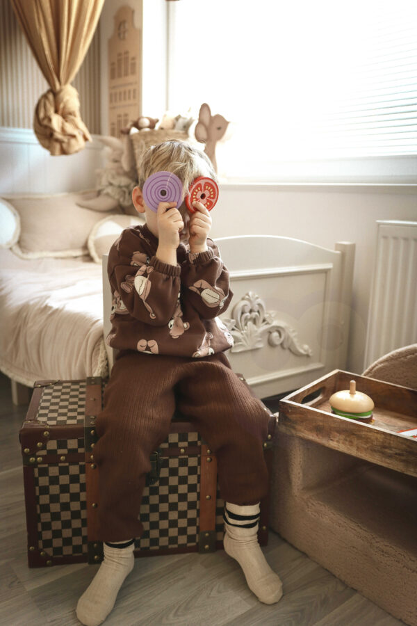 WOOPIE GREEN Drewniany Burger Restauracja Układanka dla Dzieci 15 el. Certyfikat FSC - 009