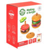 WOOPIE GREEN Drewniany Burger Restauracja Układanka dla Dzieci 15 el. Certyfikat FSC - 014