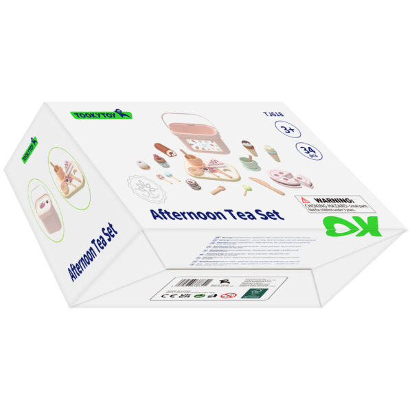 TOOKY TOY Sweet Cake Drewniany Zestaw Słodkości w Pudełku Cukiernia Lodziarnia - 008