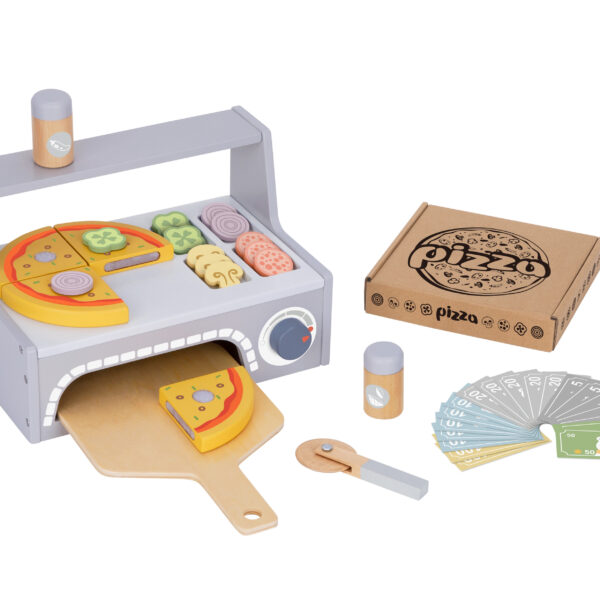 TOOKY TOY Pizzeria Drewniany Piec do Pizzy Akcesoria - 001 TOOKY TOY Pizzeria Drewniany Piec do Pizzy Akcesoria - 001