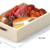 VIGA Drewniany Zestaw Artykułów Spożywczych w Skrzynkach Śniadanie Ryby Mięso Nabiał - 002