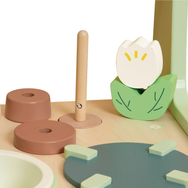 CLASSIC WORLD Drewniana Kuchnia 2w1 Pchacz Odkręcane Koła - 008