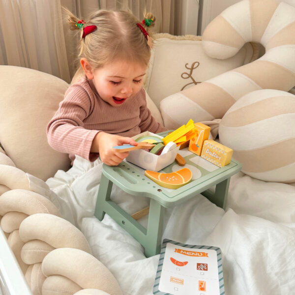 WOOPIE GREEN Zestaw Śniadaniowy i Restauracja – Zabawa w Zamawianie z Tacą i Akcesoriami - 003