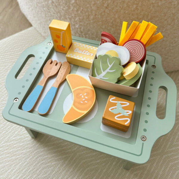 WOOPIE GREEN Zestaw Śniadaniowy i Restauracja – Zabawa w Zamawianie z Tacą i Akcesoriami - 004