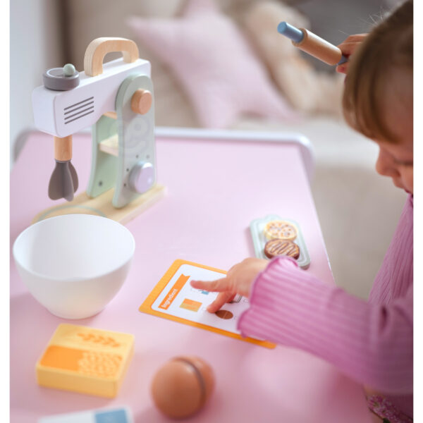 Mikser dla dzieci drewniany zestaw do pieczenia 11 el. 3+ - WOOPIE GREEN - 002