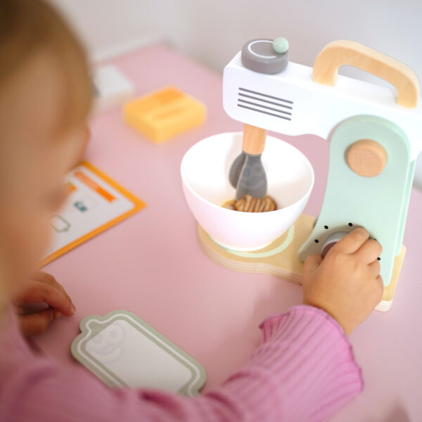 Mikser dla dzieci drewniany zestaw do pieczenia 11 el. 3+ - WOOPIE GREEN - 005