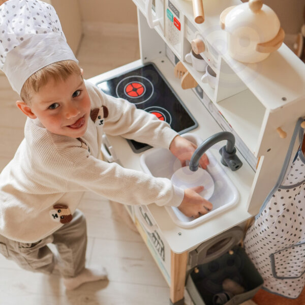 WOOPIE GREEN Drewniana Interaktywna Kuchnia 9w1 z Pralką i Tablicą - 008