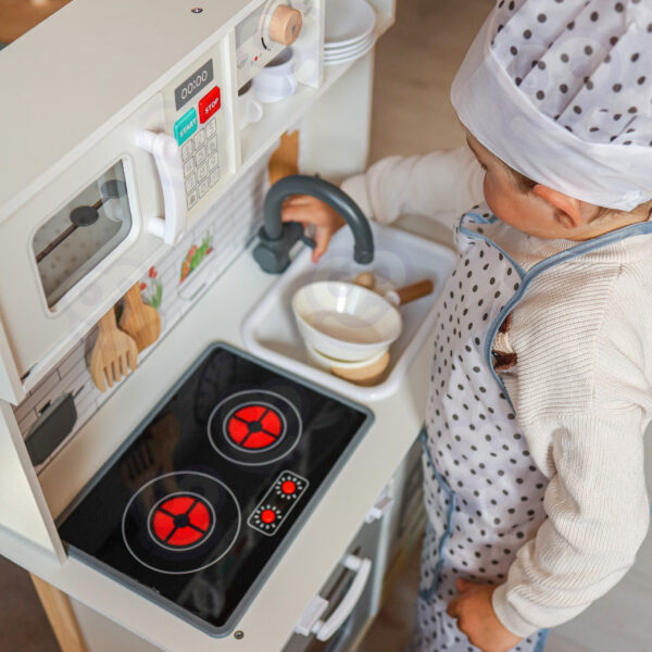 WOOPIE GREEN Drewniana Interaktywna Kuchnia 9w1 z Pralką i Tablicą - 010