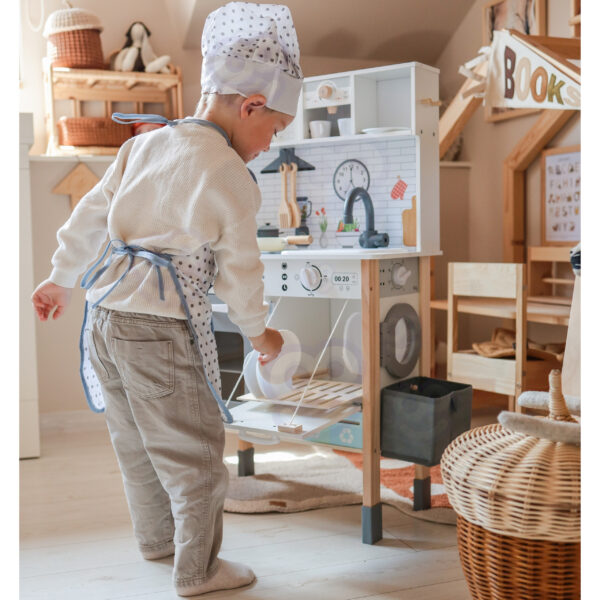 WOOPIE GREEN Drewniana Interaktywna Kuchnia 9w1 z Pralką i Tablicą - 011