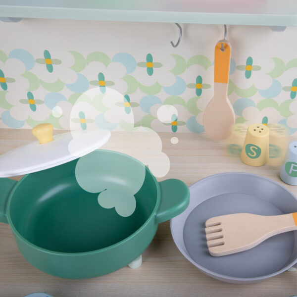 CLASSIC WORLD Drewniana Kuchnia XXL Wielofunkcyjna z Pralką i Akcesoriami - 003