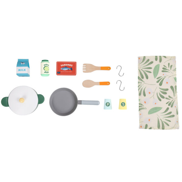 CLASSIC WORLD Drewniana Kuchnia XXL Wielofunkcyjna z Pralką i Akcesoriami - 008