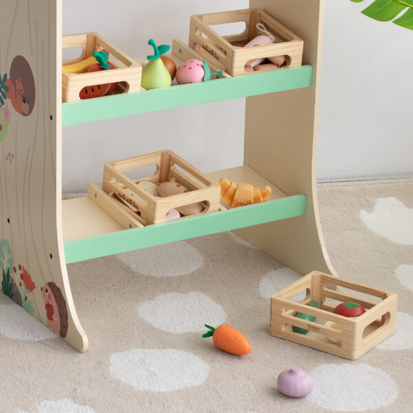 CLASSIC WORLD Zestaw Drewnianych Warzyw w Koszyku 6 el. - 002