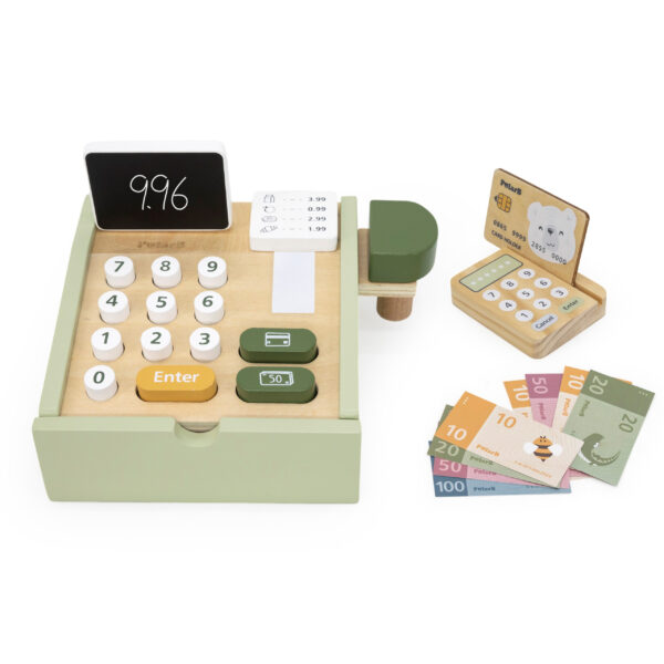 VIGA PolarB Drewniana Kasa Sklepowa Zielona - 003