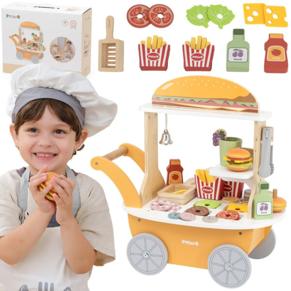 VIGA Minisklep z Hamburgerami – Kreatywna Zabawa w Odgrywanie Ról - 001
